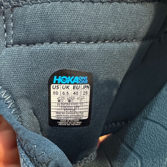 Hoka One One Navy Sandals with Pink Soles - Picture 9 of 10